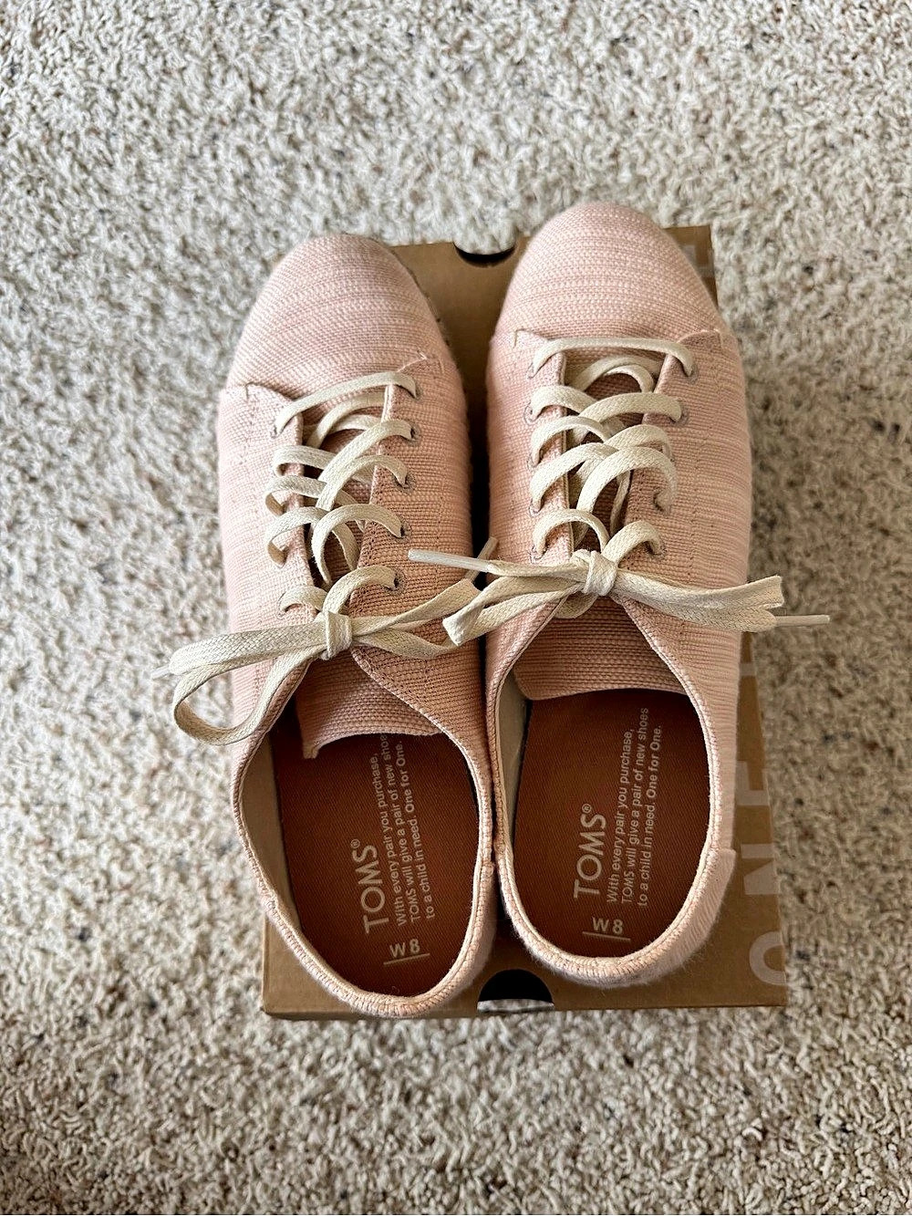 TOMS Lena Bloom Slubby Cotton Sneakers Pink US 8